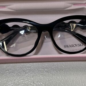Swarovski Black Glasses with Pink Case